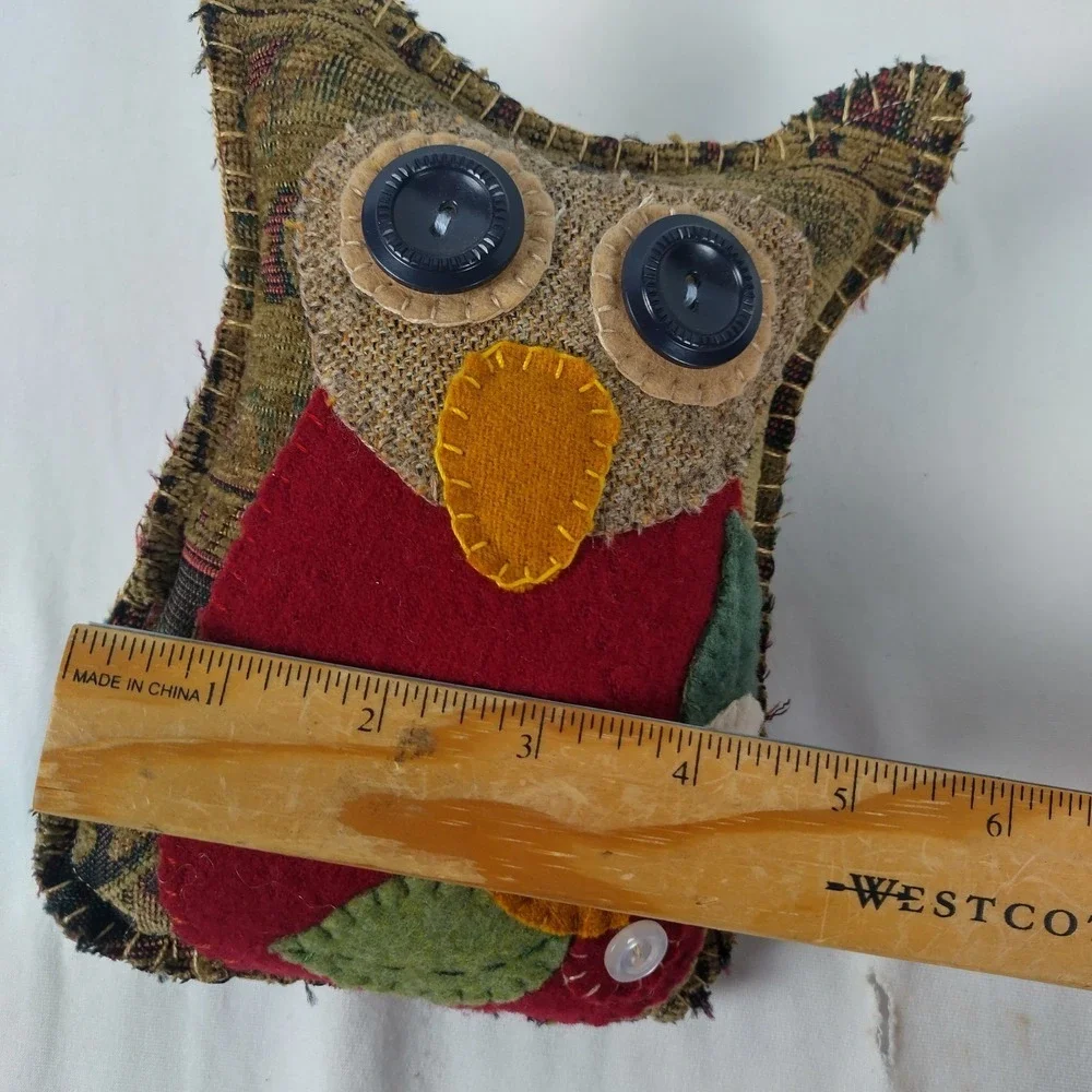 Handmade Owl Patch Button Night Stuffed Animal